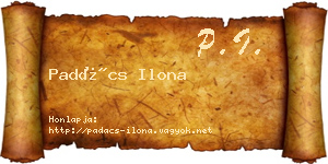 Padács Ilona névjegykártya